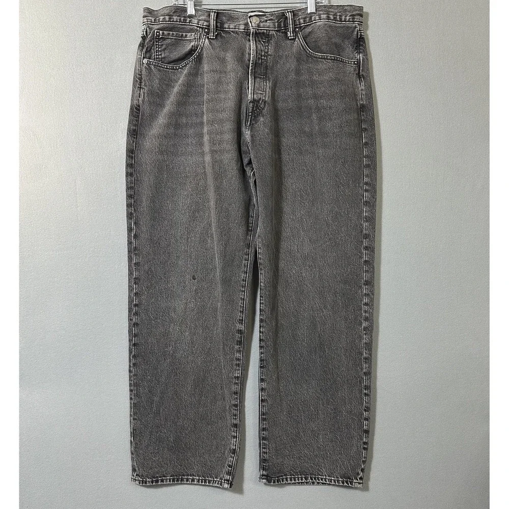 Gap 90s Loose Denim Jeans Faded Black Button Fly Grunge Skater Men's 38x32